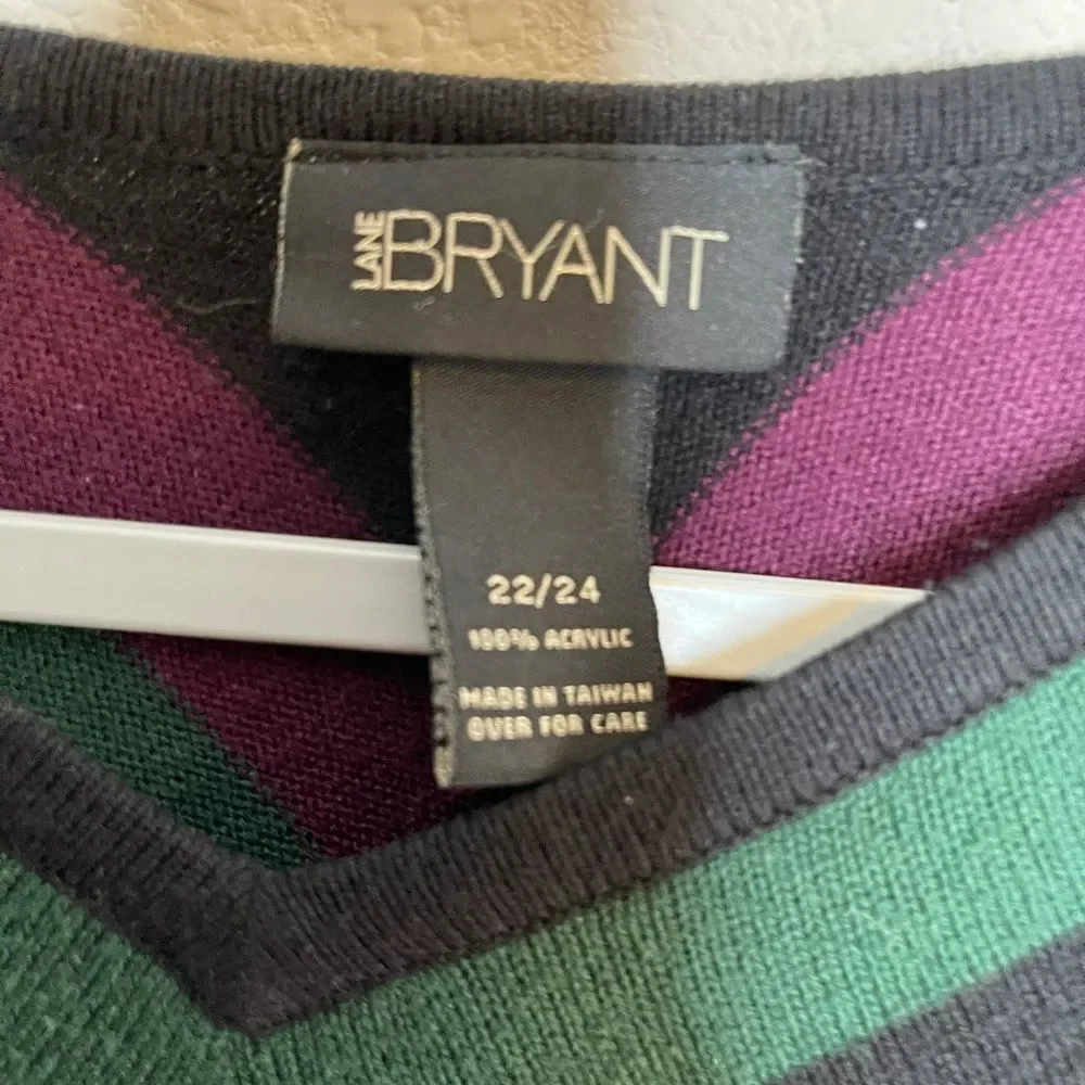 ‎Lane Bryant chevon striped sweater